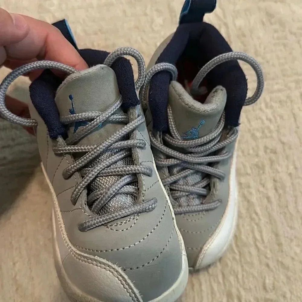 Jordan 12 Retro BT University Blue Infant Size 6C - Picture 8 of 9